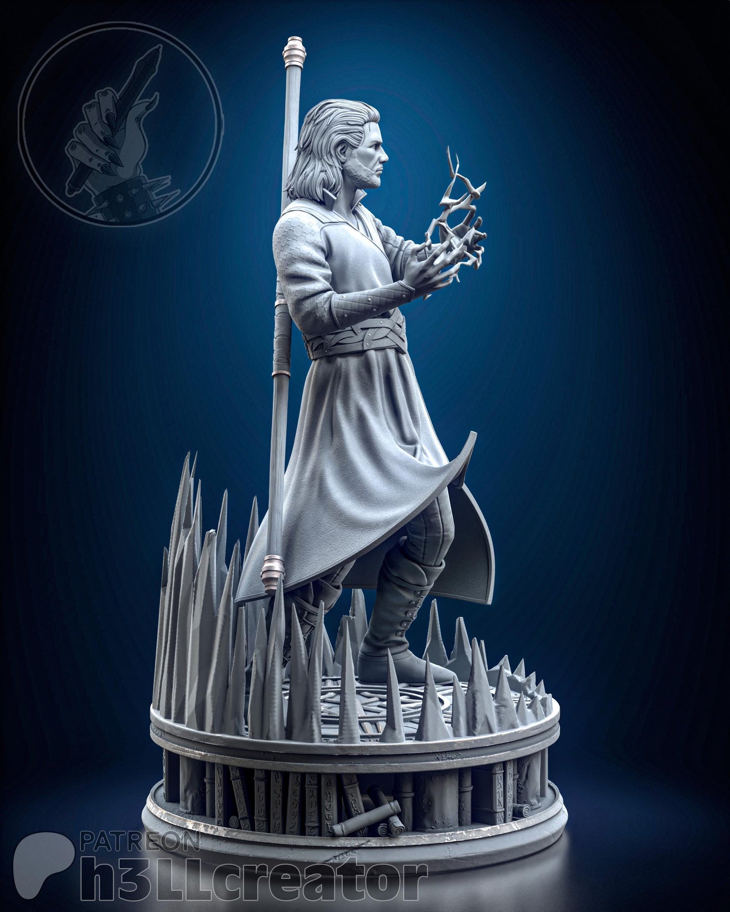 Gale | Baldur’s Gate 3 | 1:12 Scale | Resin 3d printed Model | Sculpture to paint
