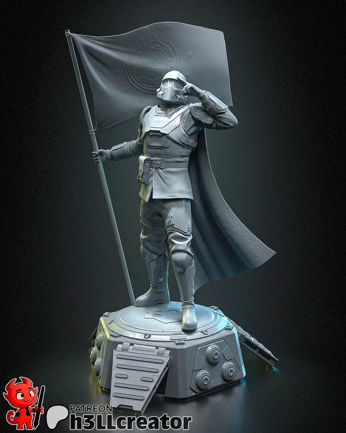 Hell Diver (Unpainted)| 1:12 Scale | Resin 3d printed Model | DIY kit