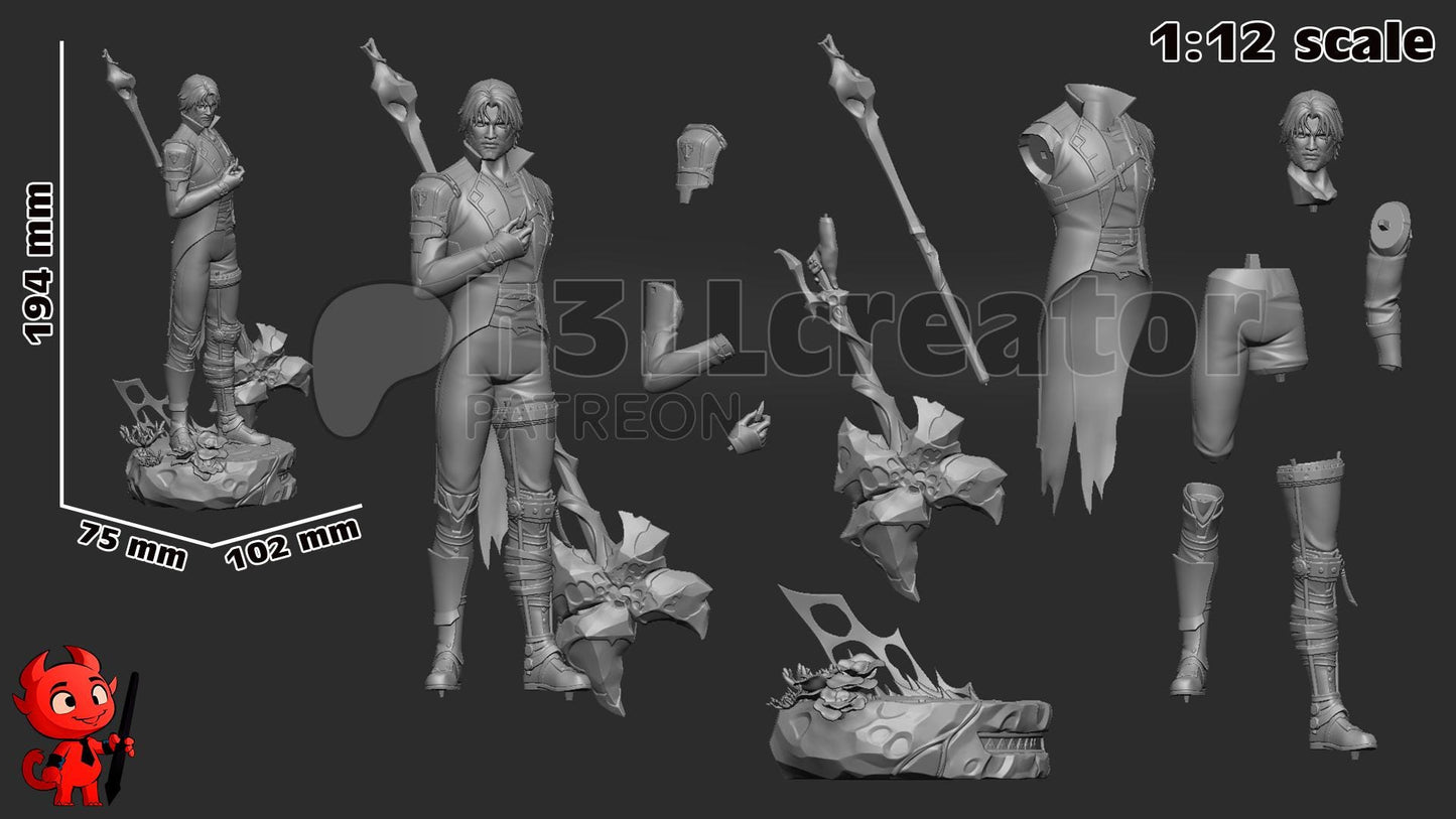 Jayce Figure (Unpainted)| Arcane | Resin 3D Printed Model | DIY Kit