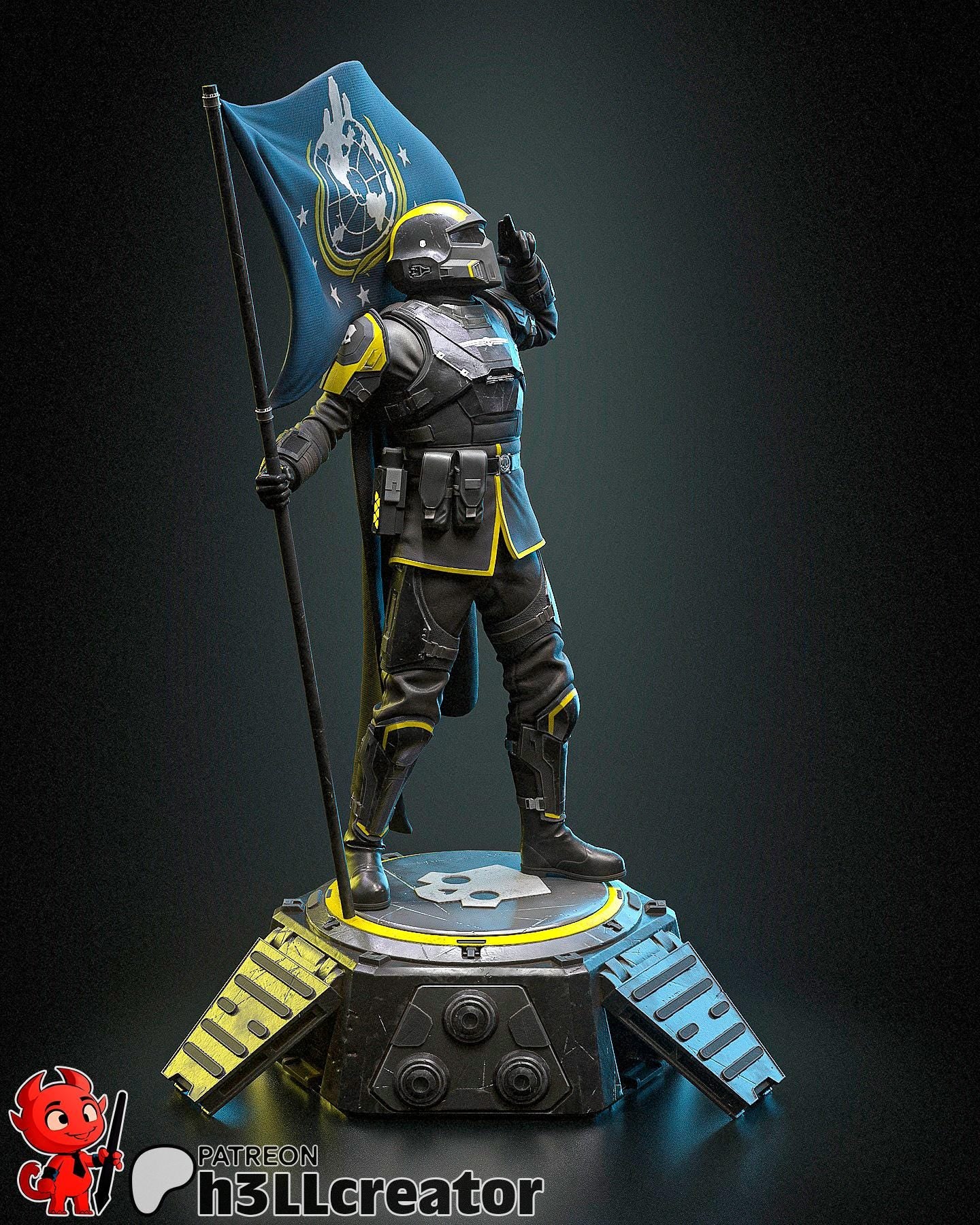 Hell Diver (Unpainted)| 1:12 Scale | Resin 3d printed Model | DIY kit