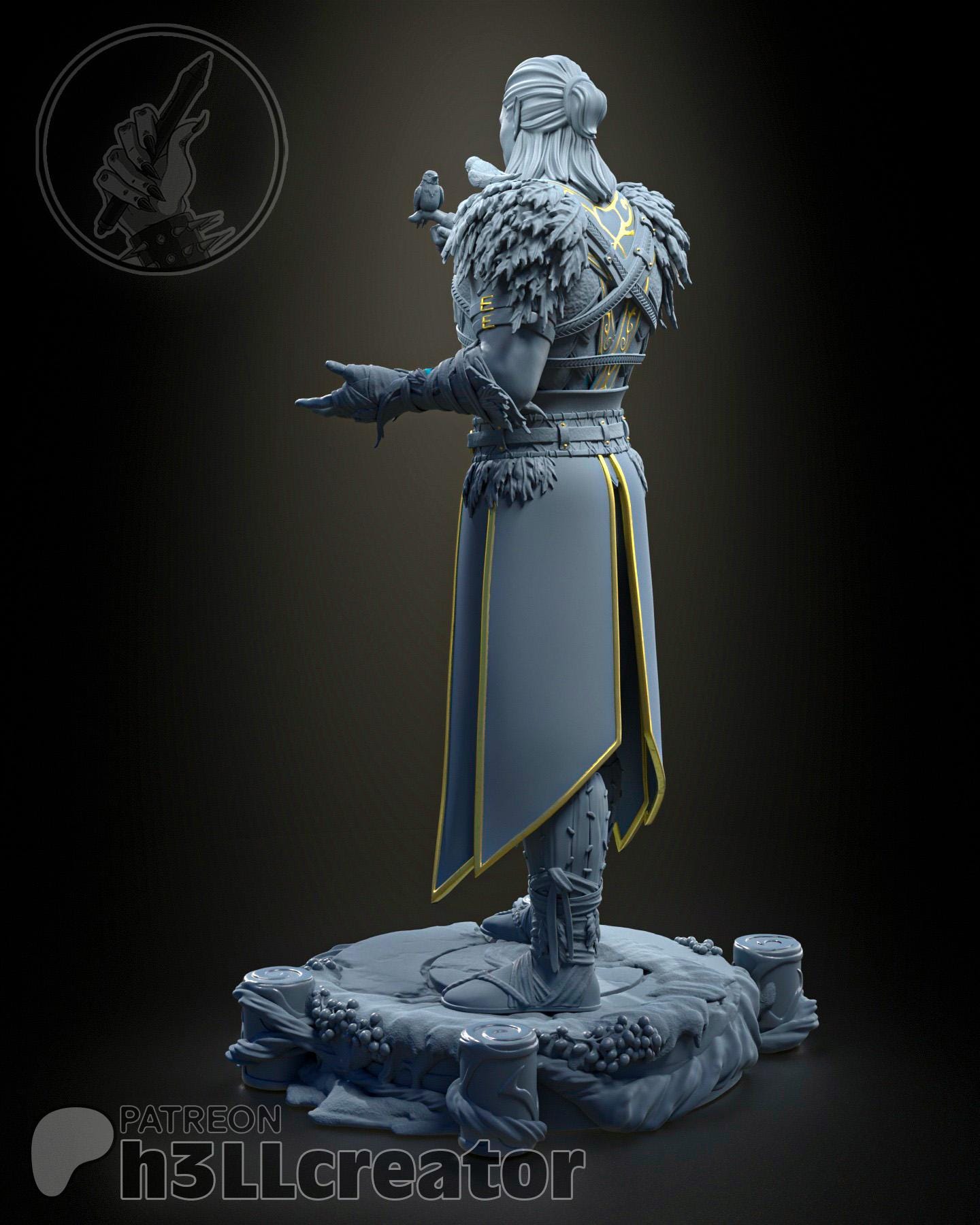 Halsin (Unpainted) | Baldur’s Gate 3 | 1:12 Scale | Resin 3d printed Model | DIY kit