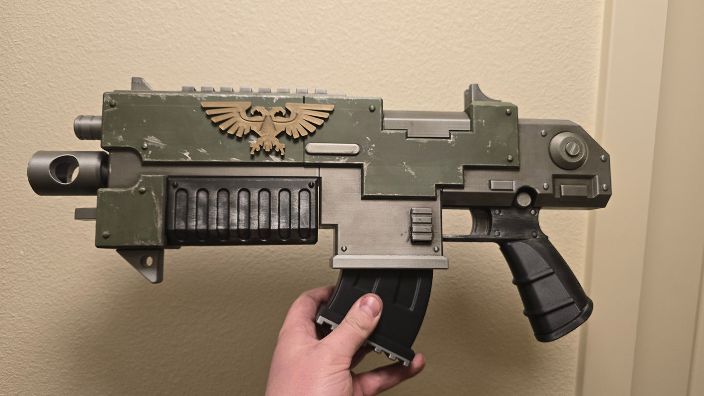 3D-Printed Warhammer 40k Bolt Rifle 3D printed cosplay prop