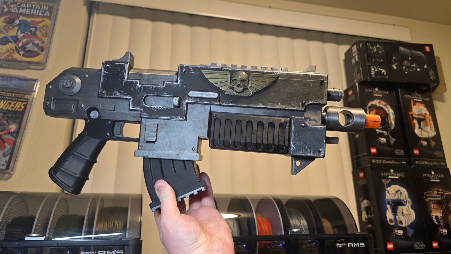 3D-Printed Warhammer 40k Bolt Rifle 3D printed cosplay prop
