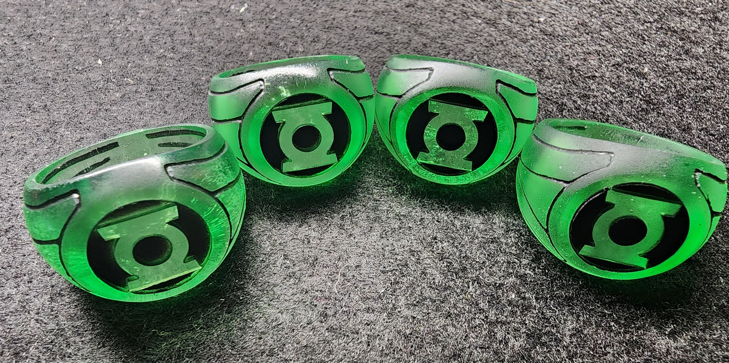 3D Printed Resing Green Lantern Ring