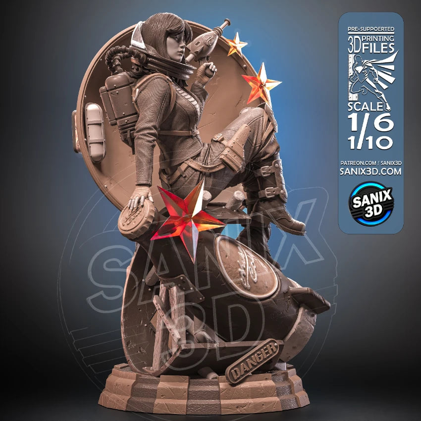 Fallout LUCY  (Vault 33)  ( Nuka Girl ) Figure (Unpainted) | Fallout | Resin 3d printed Model | DIY kit (Copy)