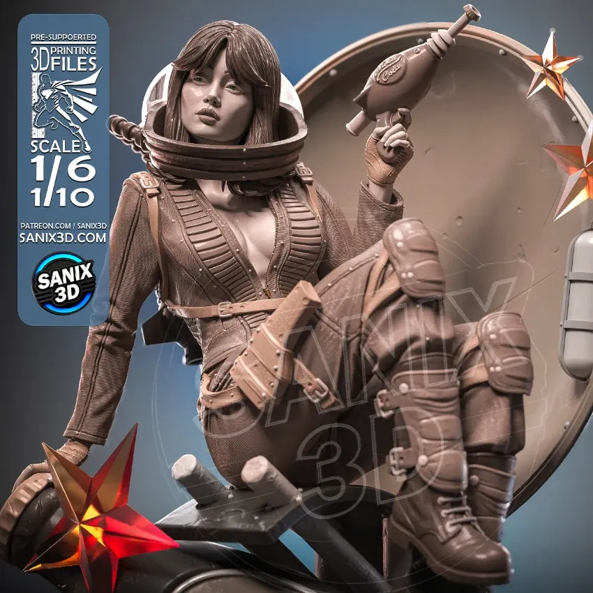 Fallout LUCY  (Vault 33)  ( Nuka Girl ) Figure (Unpainted) | Fallout | Resin 3d printed Model | DIY kit (Copy)