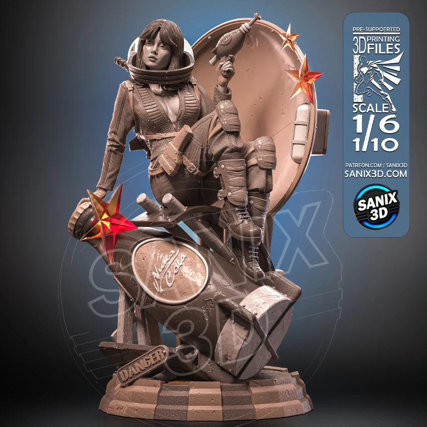 Fallout LUCY  (Vault 33)  ( Nuka Girl ) Figure (Unpainted) | Fallout | Resin 3d printed Model | DIY kit (Copy)