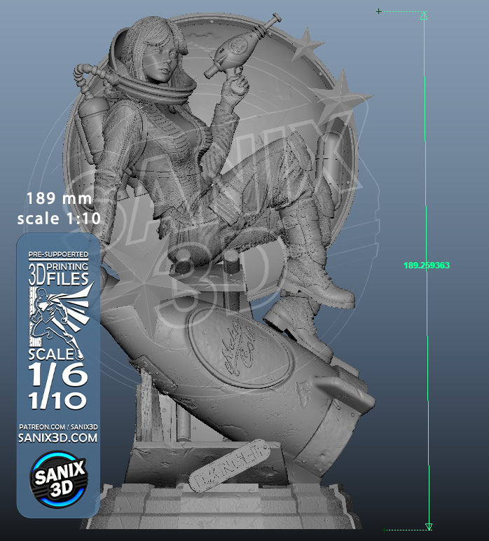 Fallout LUCY  (Vault 33)  ( Nuka Girl ) Figure (Unpainted) | Fallout | Resin 3d printed Model | DIY kit (Copy)
