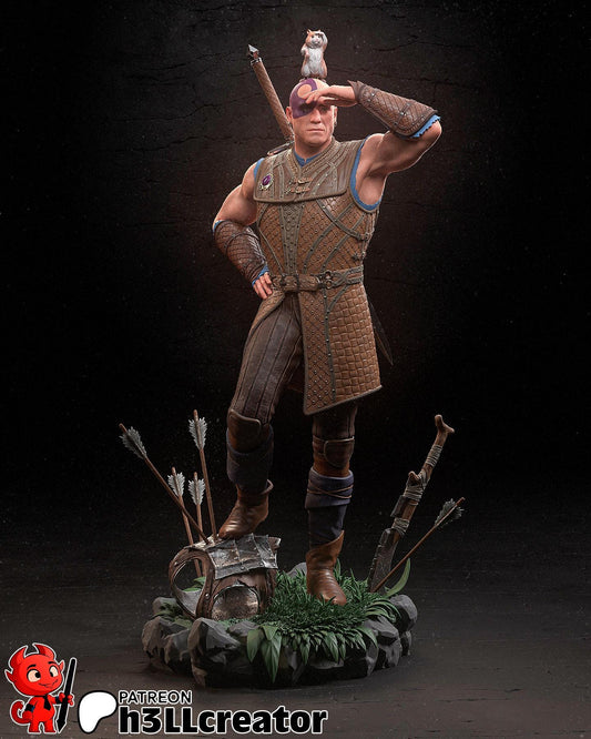 Minsc | Baldur’s Gate 3  |  1:12 Scale | Resin 3d printed Model | Sculpture to paint