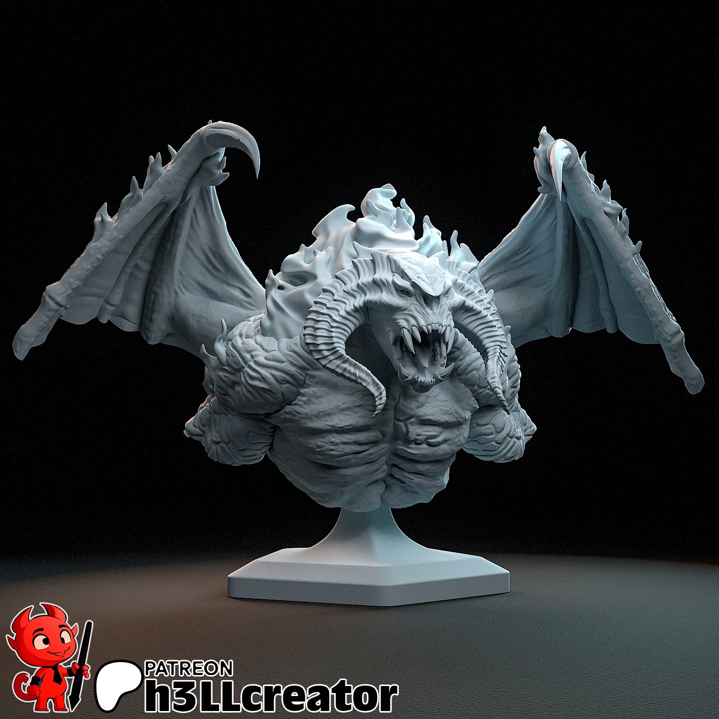 Balrog Figure (Unpainted) | Lord Of The Rings | Resin 3d printed Model | DIY kit