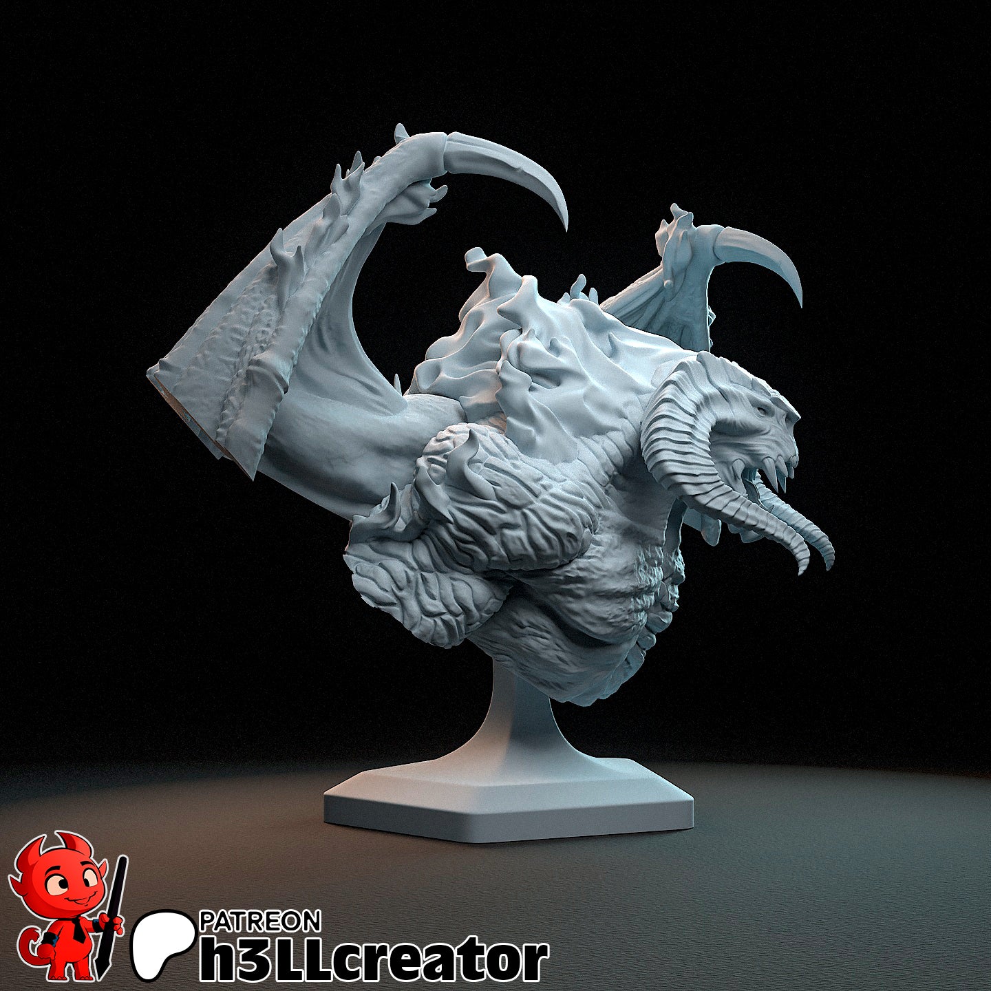 Balrog Figure (Unpainted) | Lord Of The Rings | Resin 3d printed Model | DIY kit