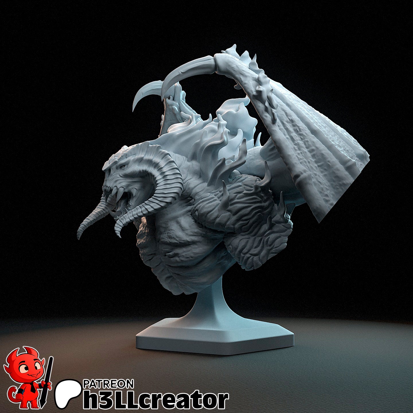 Balrog Figure (Unpainted) | Lord Of The Rings | Resin 3d printed Model | DIY kit