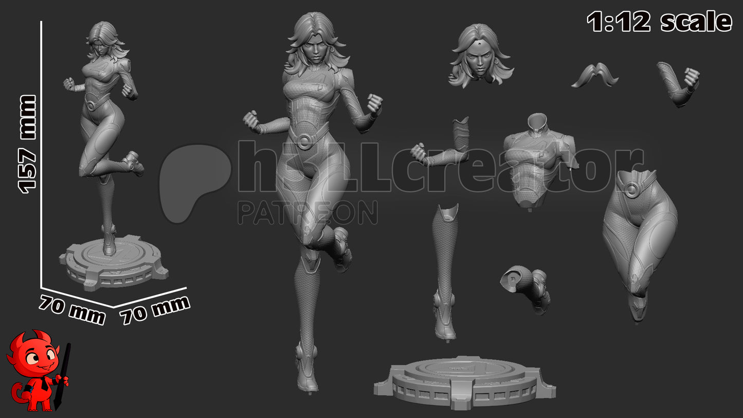 Invisible Woman Statue (Unpainted) | Marvel Rivals | Resin 3D Printed Model