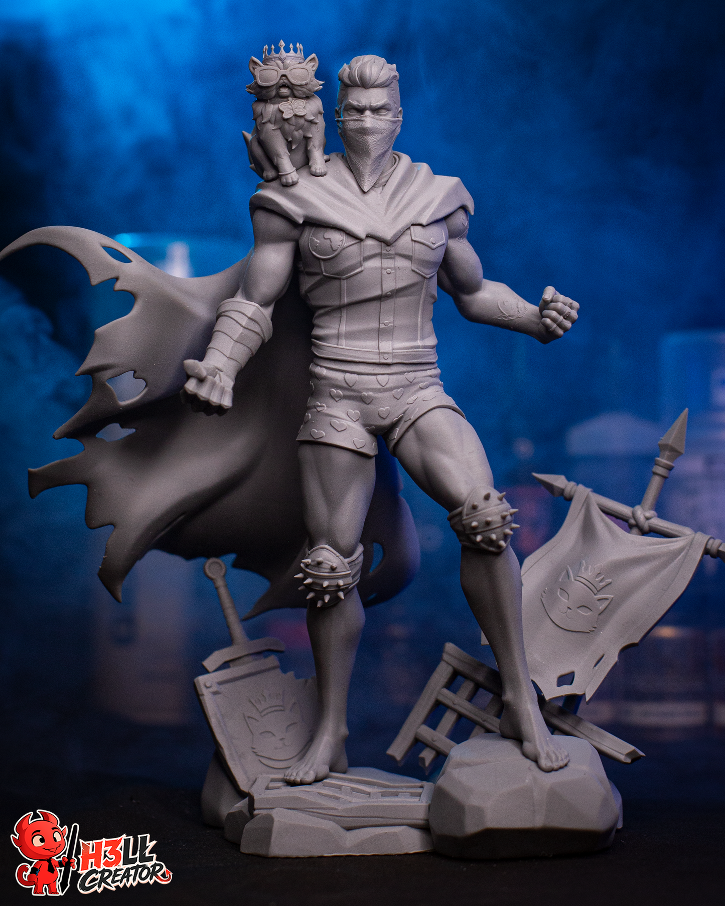 Princess Donut & Carl (Unpainted) | Dungeon Crawler Carl | Resin 3D Printed Model | DIY Kit