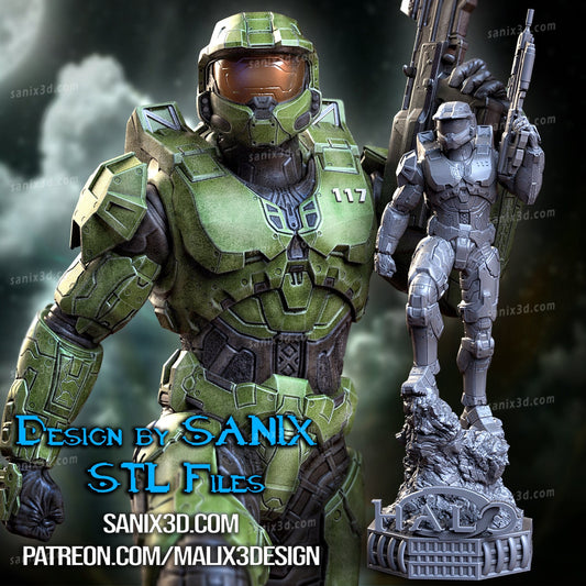 Master Chief Figure (Unpainted) | Halo | Resin 3d printed Model | DIY kit