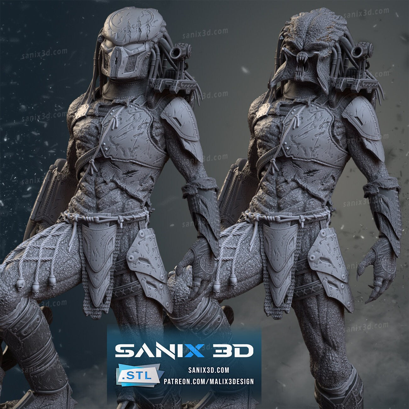 Alien vs. Predator Resin 3d printed Model |  (Unpainted) DIY kit