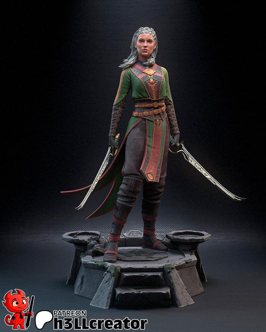 Jaheira | Baldur’s Gate 3 (Unpainted) |  1:12 Scale | Resin 3d printed Model