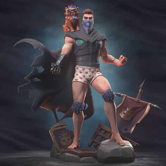 Princess Donut & Carl (Unpainted) | Dungeon Crawler Carl | Resin 3D Printed Model | DIY Kit