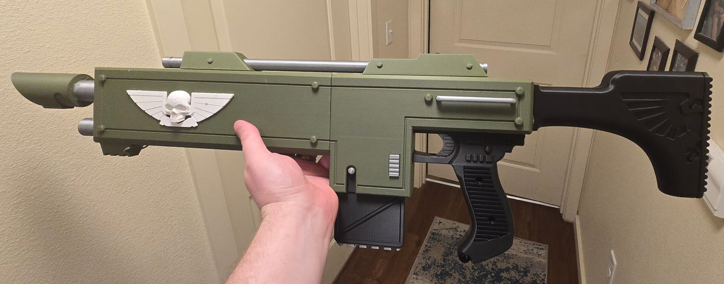 3D-Printed Warhammer 40k Imperial M36 Lasgun 3D printed cosplay prop