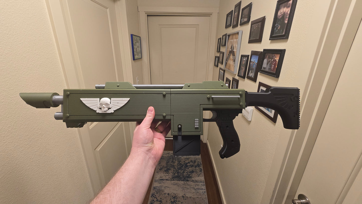3D-Printed Warhammer 40k Imperial M36 Lasgun 3D printed cosplay prop