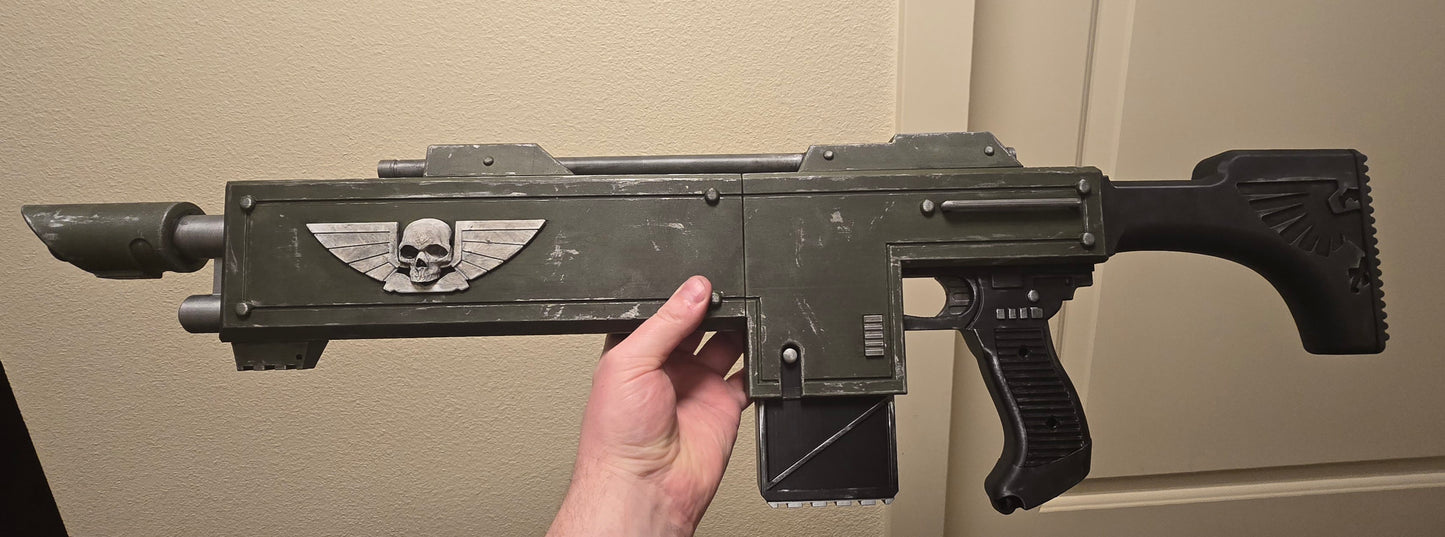 3D-Printed Warhammer 40k Imperial M36 Lasgun 3D printed cosplay prop