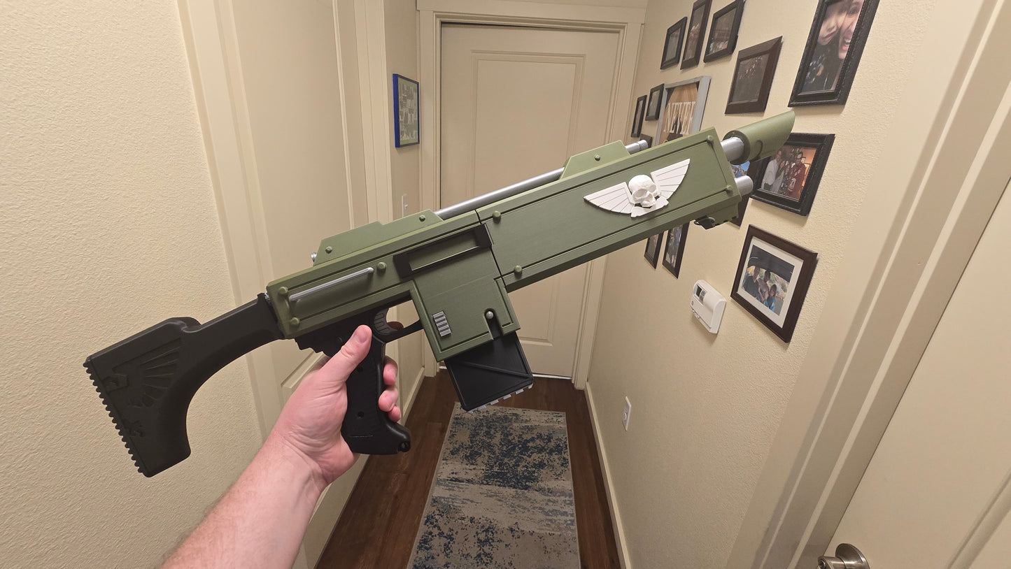 3D-Printed Warhammer 40k Imperial M36 Lasgun 3D printed cosplay prop